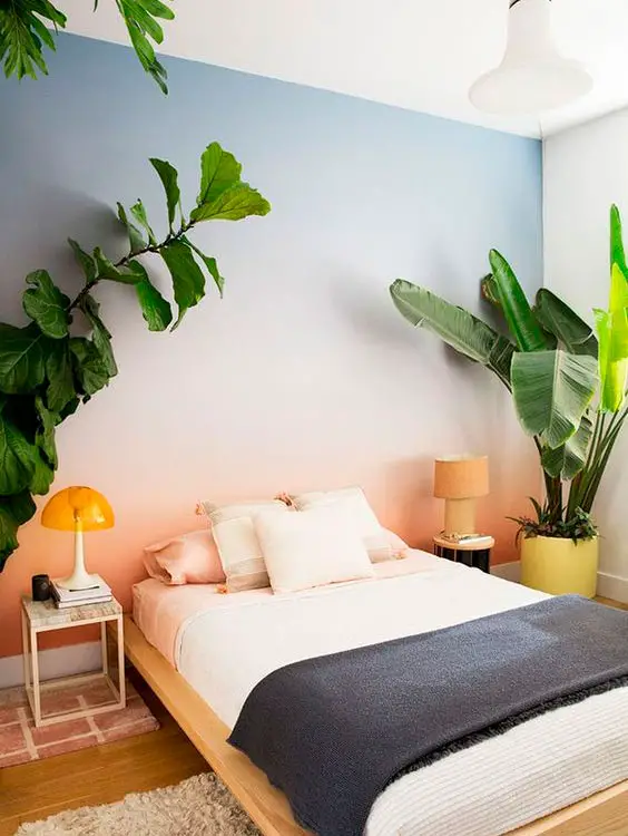 Crie uma decoração tropical no quarto