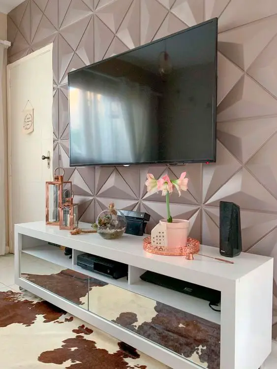 Papel de parede 3D para decora a sala de TV